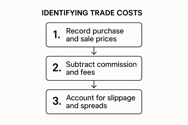 Infographic about calculating trading profit