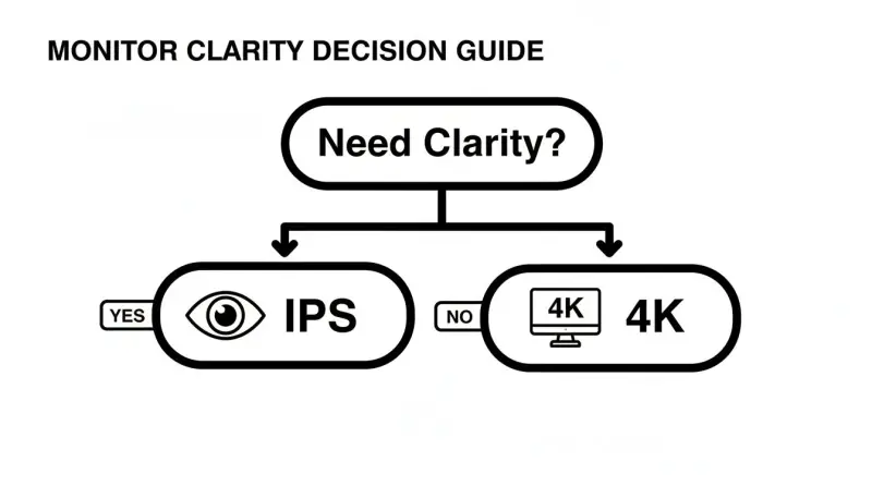 Monitor clarity decision guide: IPS for color accuracy, 4K for chart density
