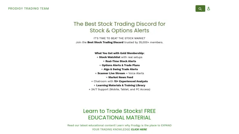 Prodigy Trading Team (Stocks/Options Discord)